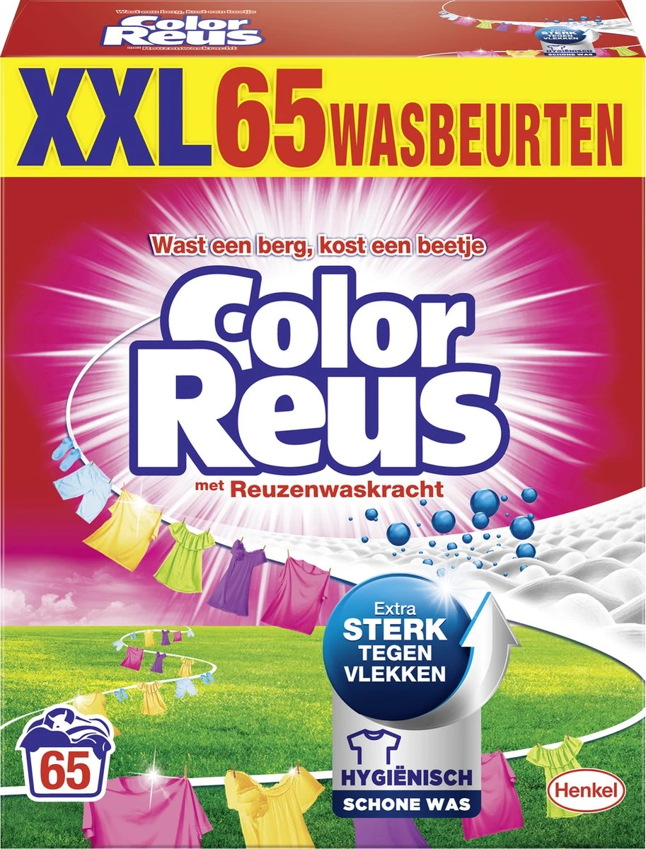 Color Reus Waspoeder Wasmiddel - Witte Reus - Voordeelverpakking - 65 Wasbeurten 1 Color Reus Waspoeder Wasmiddel - Witte Reus - Voordeelverpakking - 65 Wasbeurten