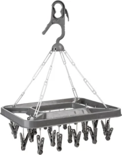 Droogcarrousel/droogmolen Donkergrijs Met 26 Knijpers 39,5 X 41,5 Cm Van Kunststof - Droogrekje