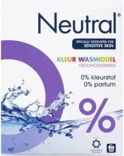 Neutral 0% Kleur Parfumvrij Waspoeder - 18 Wasbeurten - 1,188 Kg - Wasmiddel -Schoonmaakmiddelen 952x1200 1