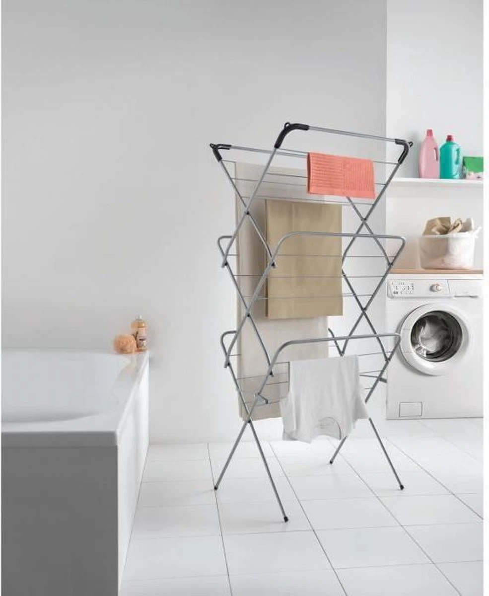 Tomado Metaltex - Concerto Droogrek - 14 Meter - Zilver - Met Haakjes Voor Kledinghangers 4 Tomado Metaltex - Concerto Droogrek - 14 Meter - Zilver - Met Haakjes Voor Kledinghangers - Afbeelding 4