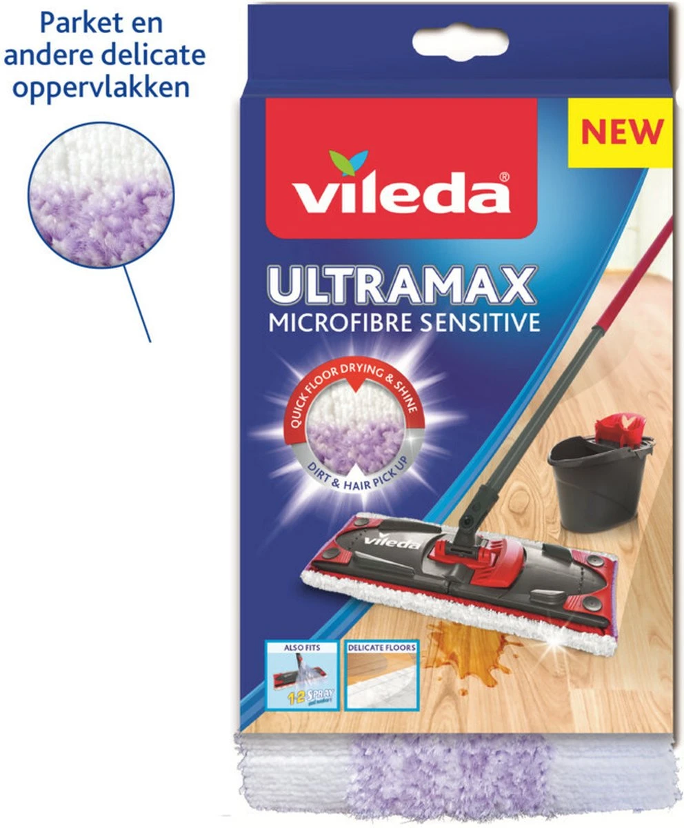 2x Vileda Ultramax Sensitive Vervanging 1 2x Vileda Ultramax Sensitive Vervanging